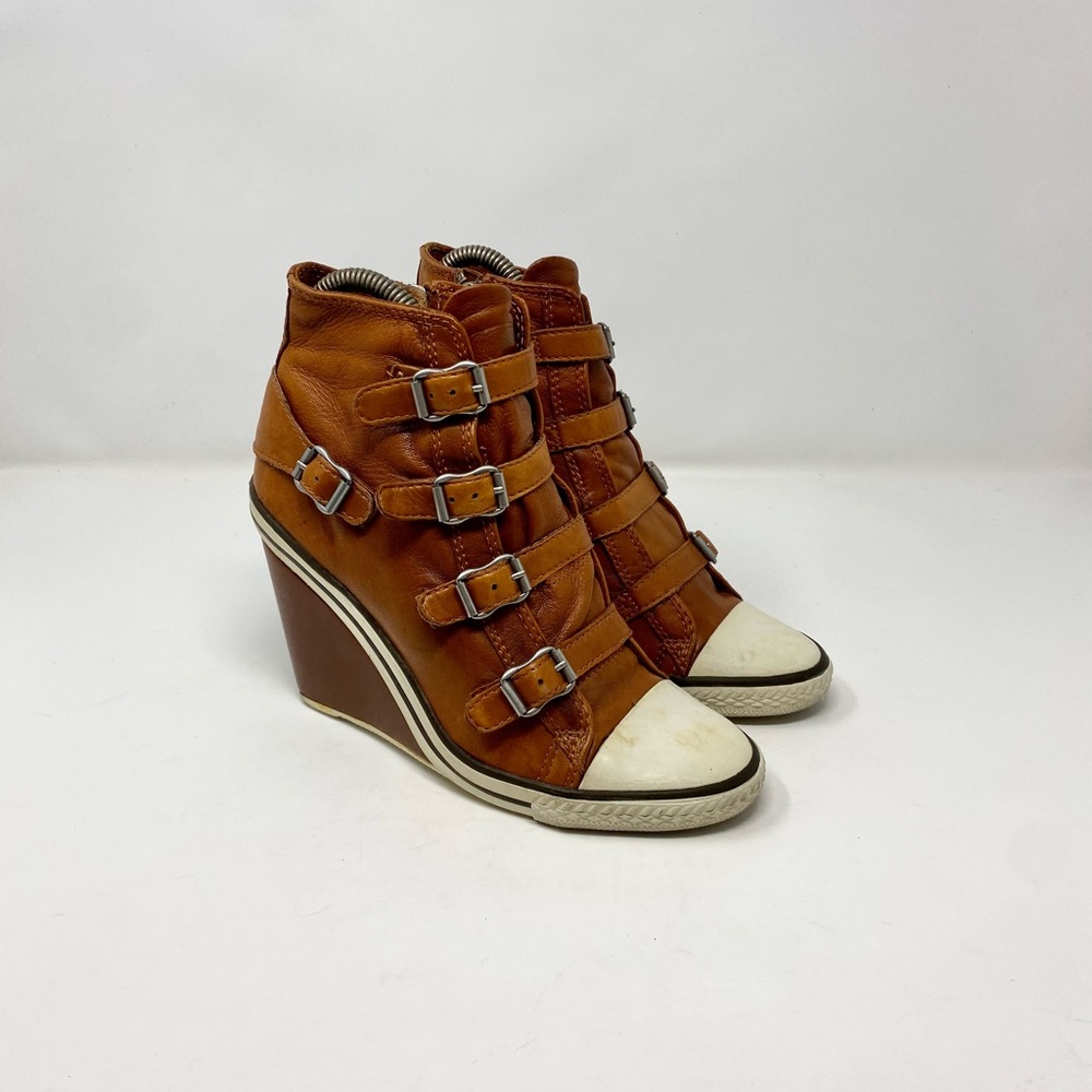 Limited a.s.h Thelma Leather Wedge Sneakers